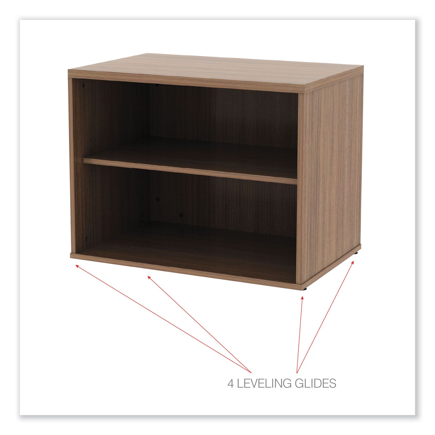 Alera® Alera Open Office Low Storage Cabinet Credenza, 29.5 x 19.13 x 22.78, Walnut