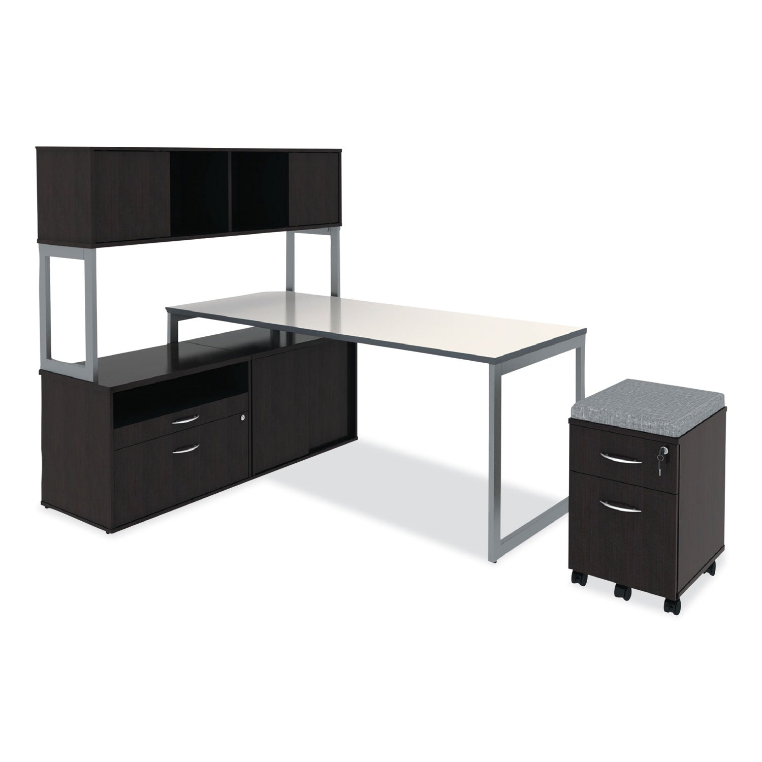 Alera® Alera Open Office Low Storage Cab Cred, 29.5w x 19.13d x 22.78h, Espresso