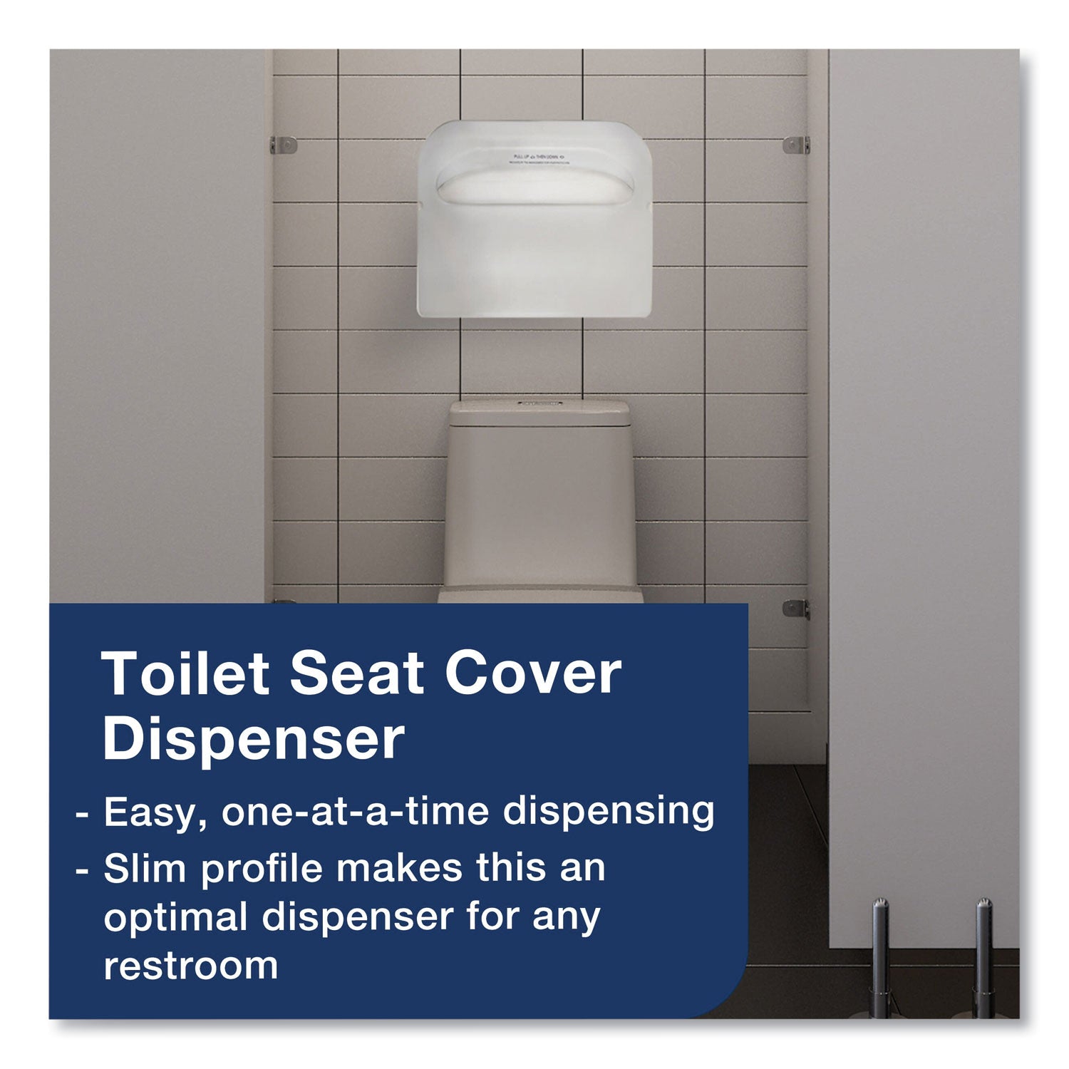 Tork® Toilet Seat Cover, Half-Fold, 14.5 x 17, White, 250/Pack, 20 Packs/Carton