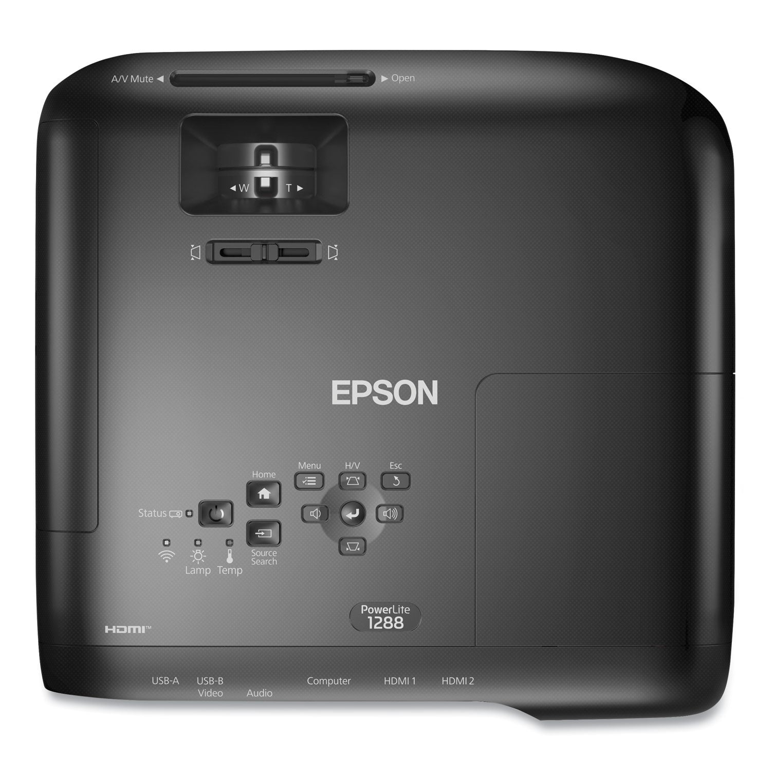 Epson® PowerLite 1288 Full HD 1080p Meeting Room Projector, 4,000 lm, 1920 x 1080 Pixels, 1.6x Zoom