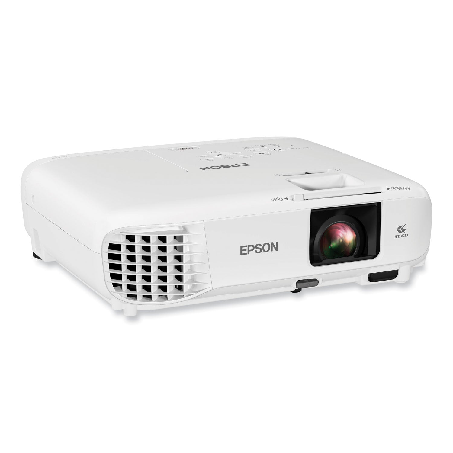 Epson® PowerLite 119W 3LCD WXGA Classroom Projector, 4,000 lm, 1280 x 800 Pixels, 1.2x Zoom