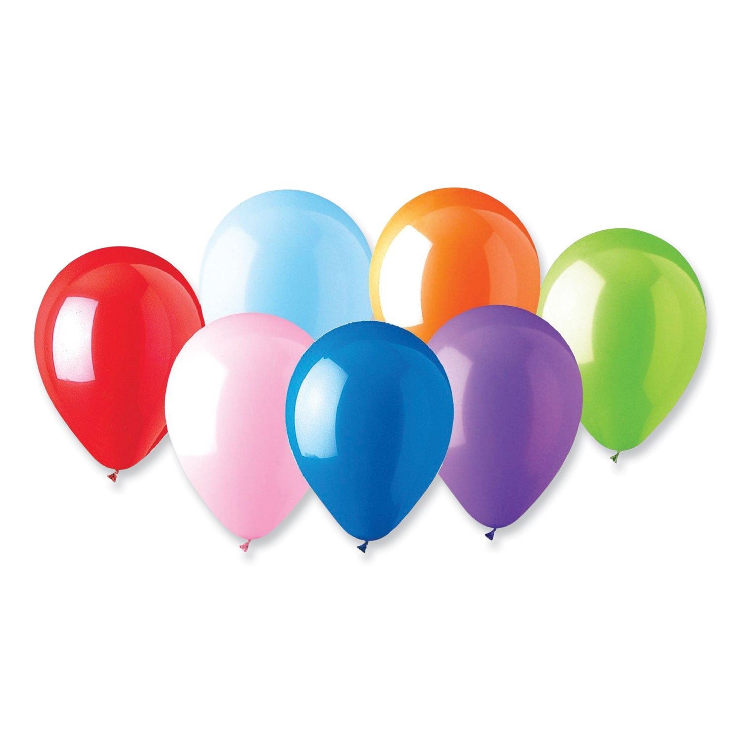 Tablemate® Party Loons Helium Quality Latex Balloons, Assorted Colors, 100/Pack