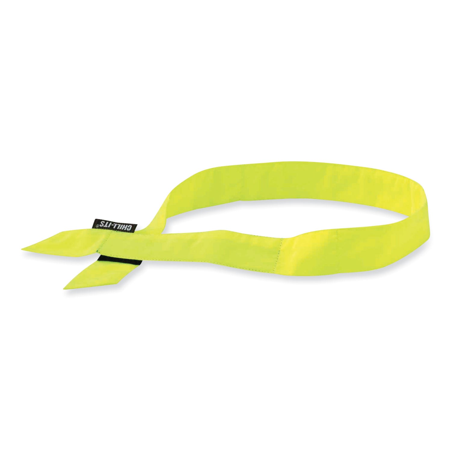 Chill-Its 6705 Cooling Embedded Polymers Hook and Loop Bandana Headband, One Size Fits Most, Lime