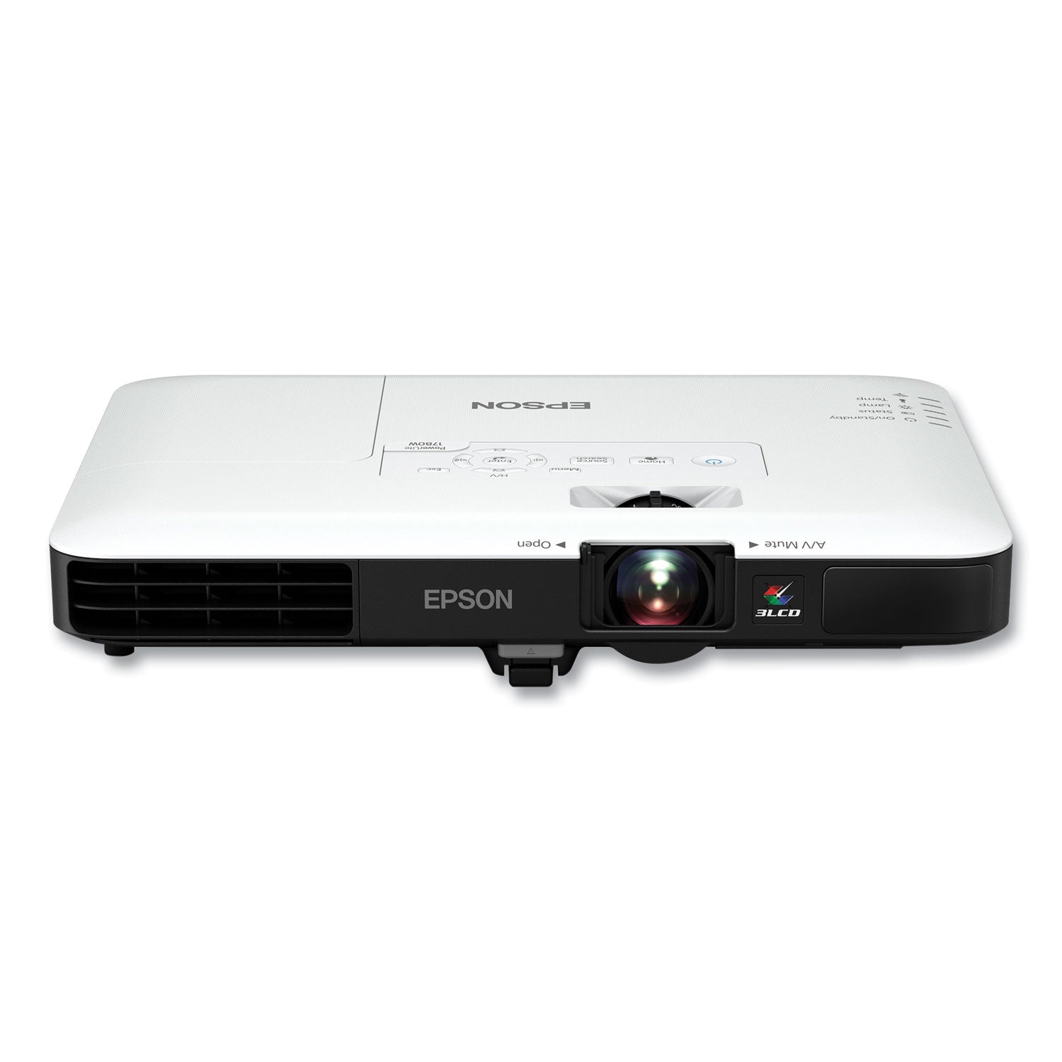 Epson® PowerLite 1780W Wireless WXGA 3LCD Projector, 3,000 lm, 1280 x 800 Pixels, 1.2x Zoom