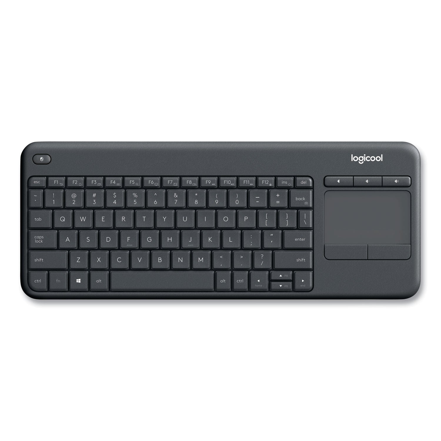 Logitech® Wireless Touch Keyboard K400 Plus, Black