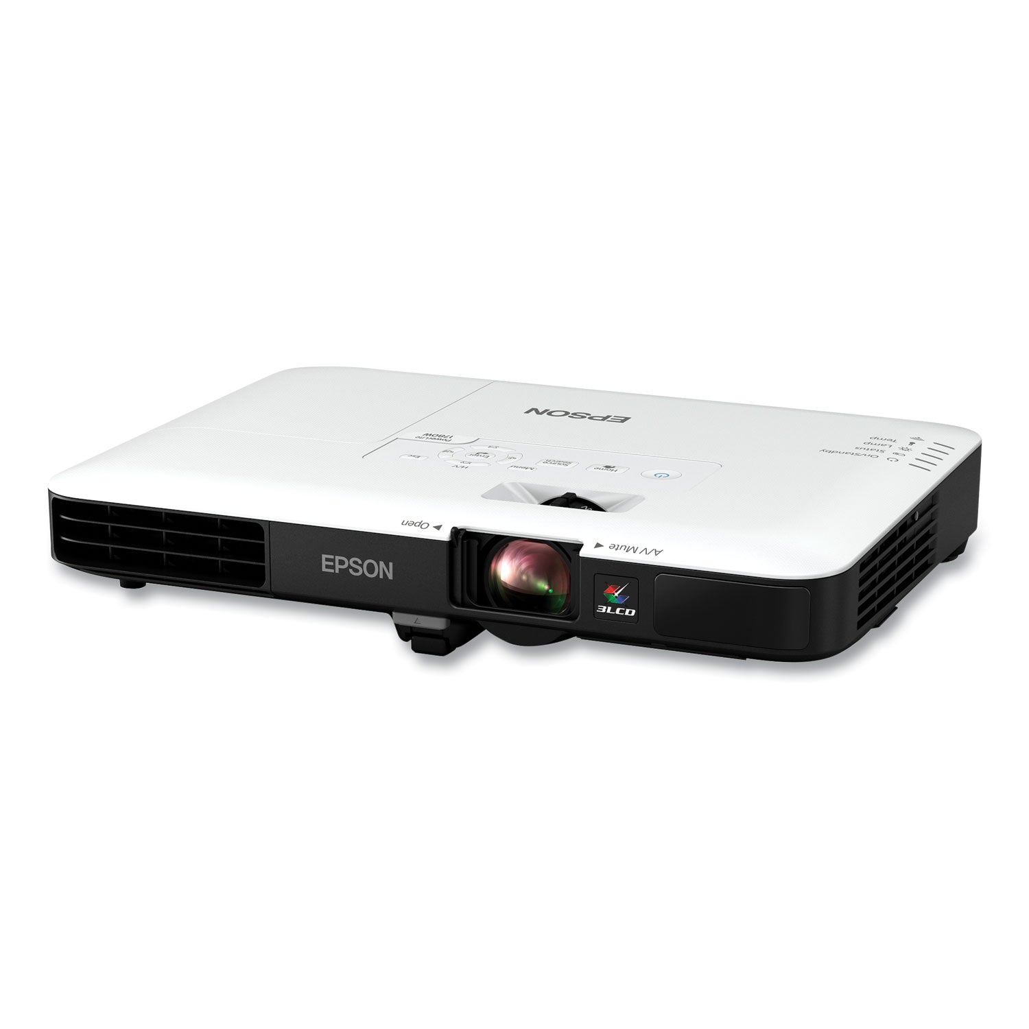 Epson® PowerLite 1780W Wireless WXGA 3LCD Projector, 3,000 lm, 1280 x 800 Pixels, 1.2x Zoom