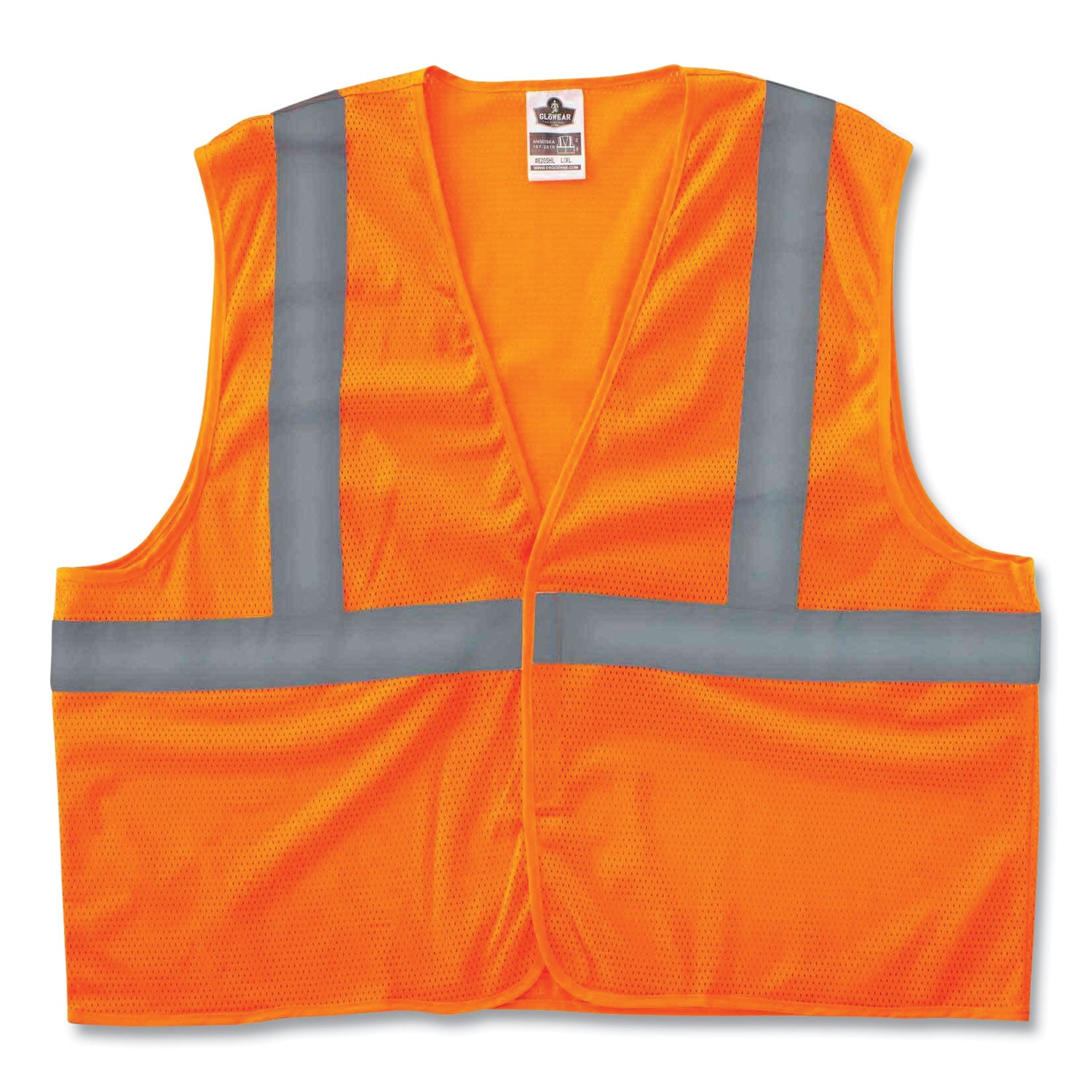 GloWear 8205HL Class 2 Super Economy Mesh Vest, Polyester, Orange, X-Small - Flipcost