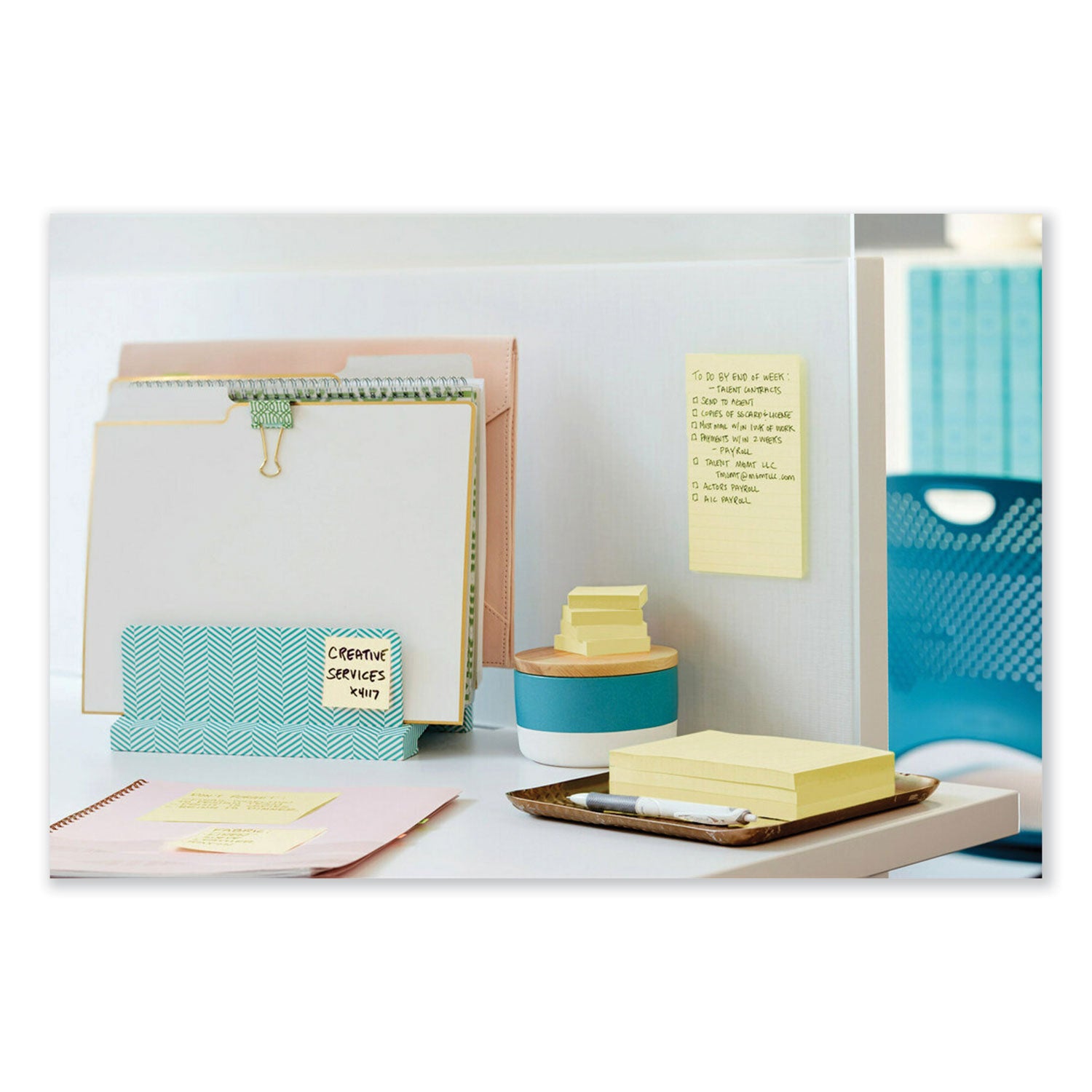 Post-it® Notes Original Pads in Canary Yellow, 3" x 5", 100 Sheets/Pad, 12 Pads/Pack