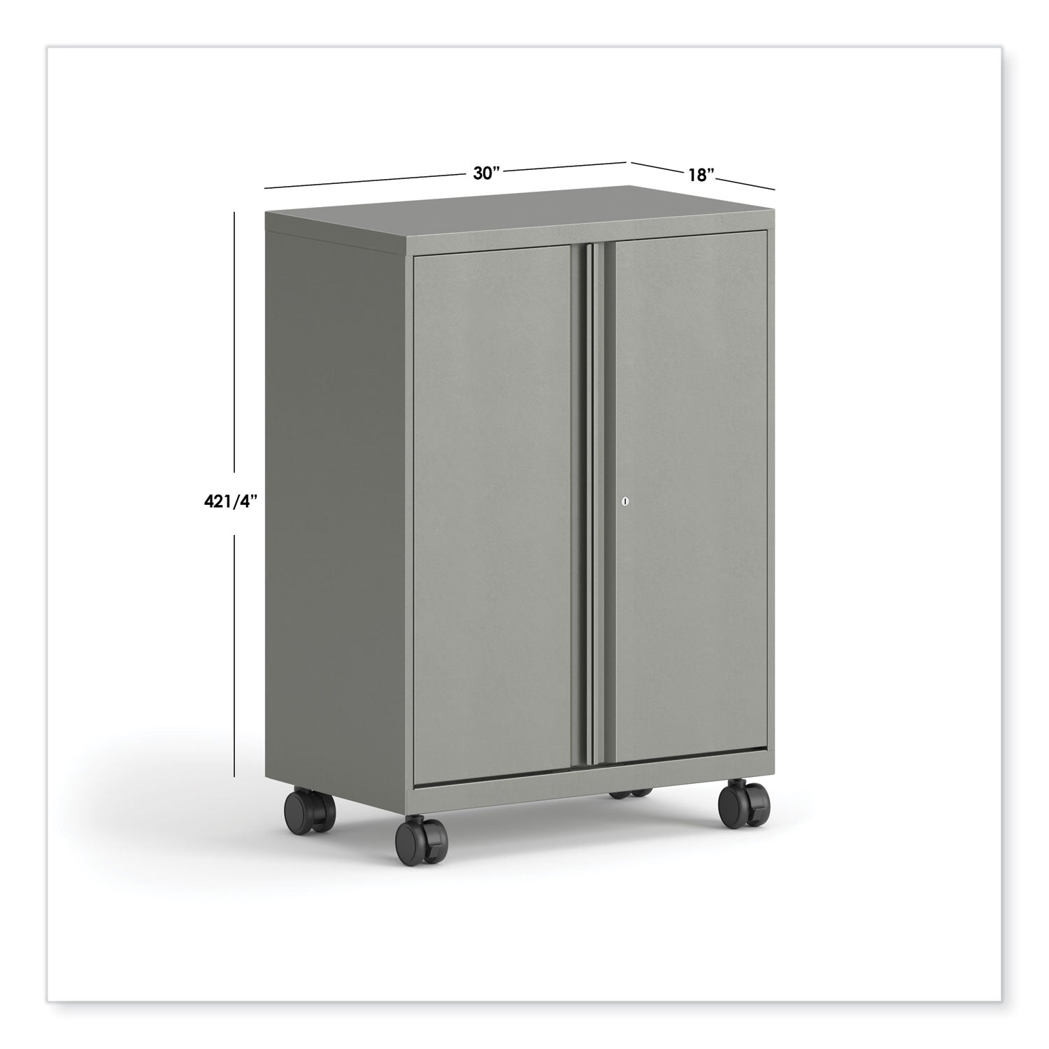 HON® Smartlink Mobile Cabinet, 10 Compartments, 30w x 18d x 42.32h, Platinum Metallic