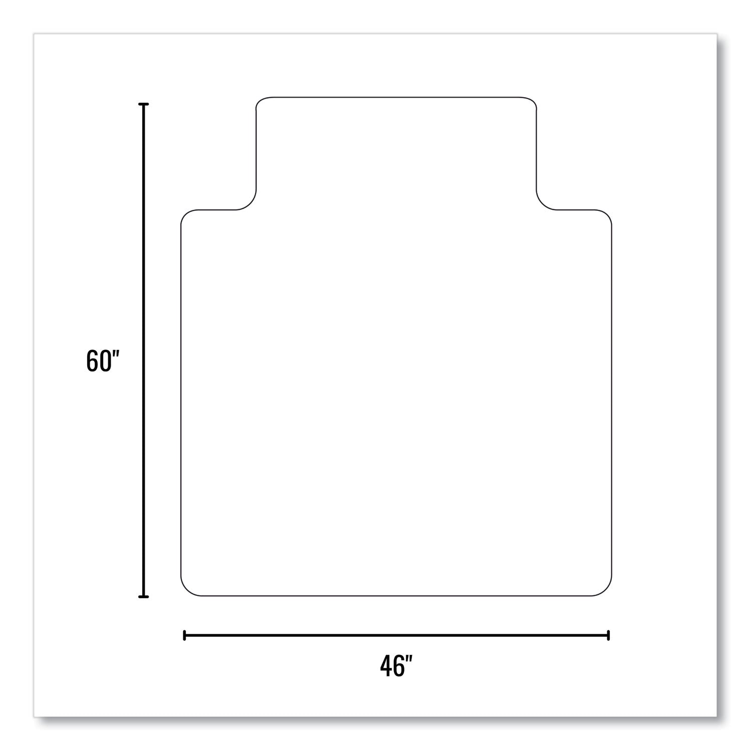 ES Robbins® EverLife Chair Mat for Extra High Pile Carpet with Lip, 46 x 60, Clear