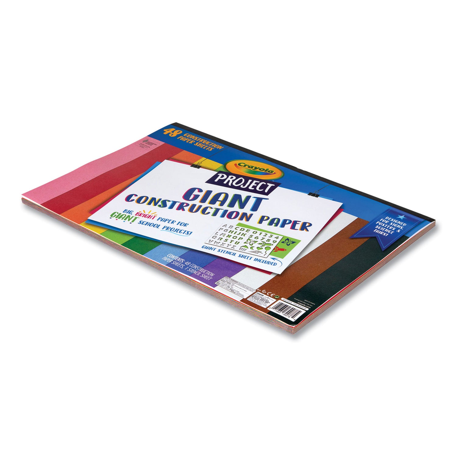 Project Giant Construction Paper, 18 x 12, Assorted Colors, 48/Pack Crayola® Flipcost