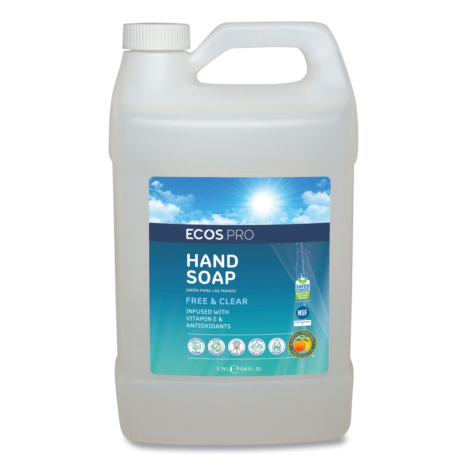 ECOS® PRO Liquid Hand Soap, Free and Clear Scent, 1 gal