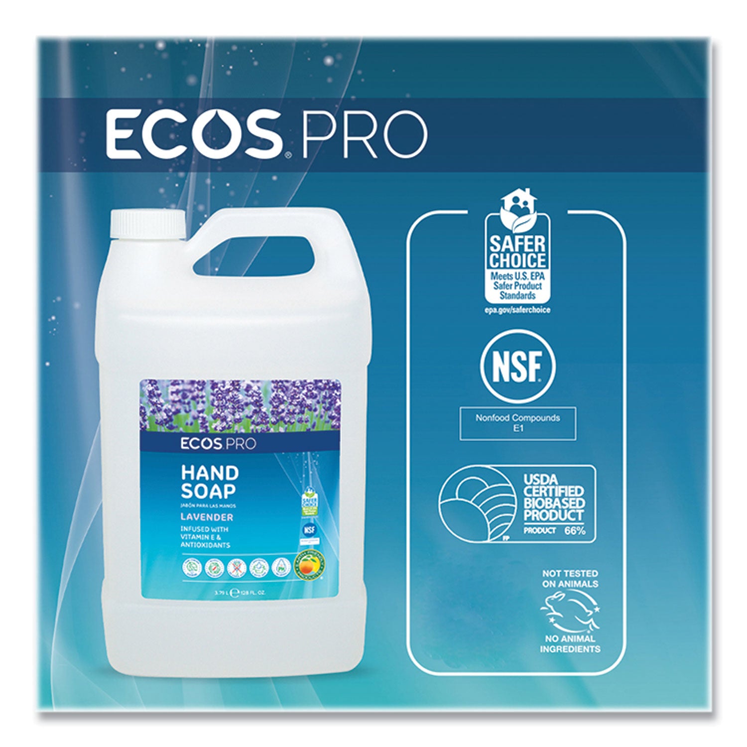 ECOS® PRO Liquid Hand Soap, Lavender Scent, 1 gal