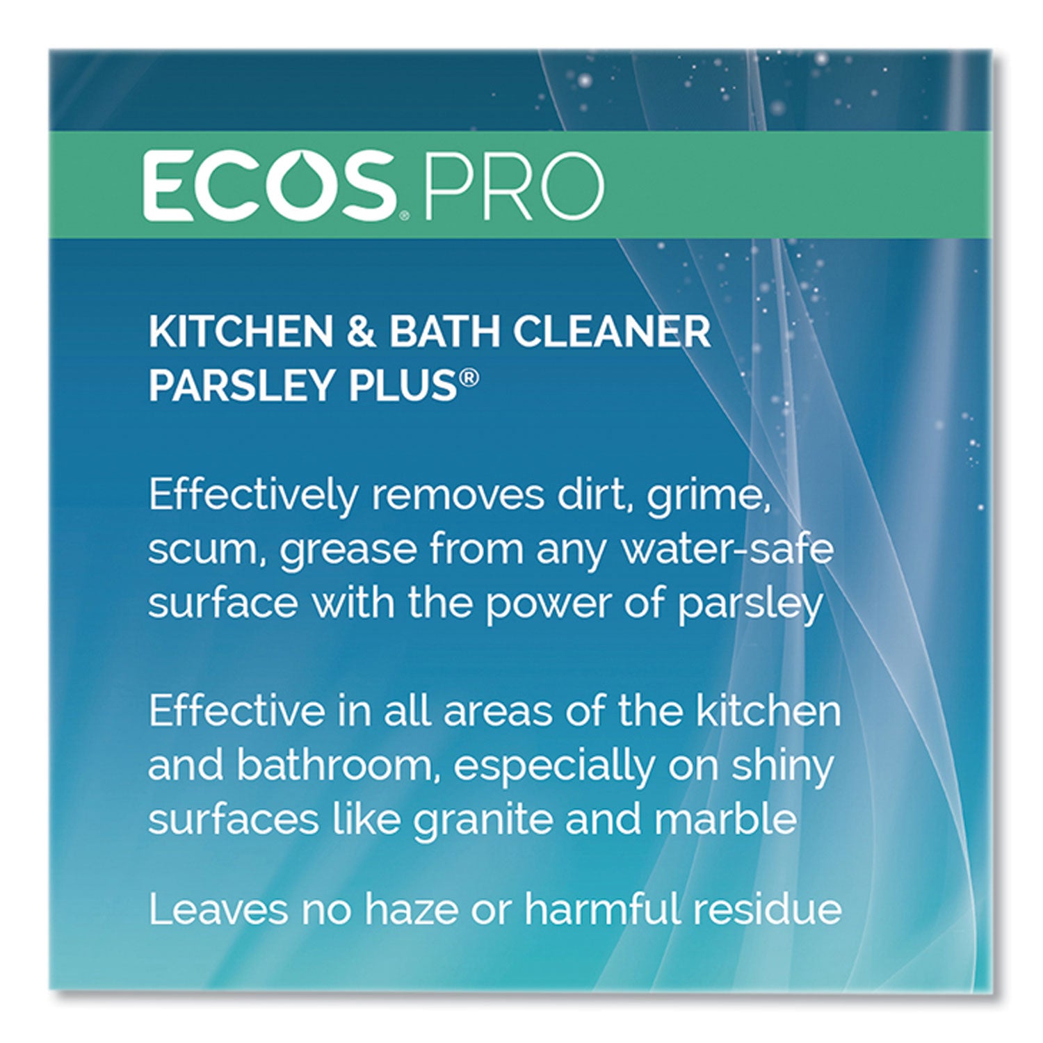 ECOS® PRO Parsley Plus All-Purpose Kitchen and Bathroom Cleaner, Herbal Scent, 1 gal Bottle