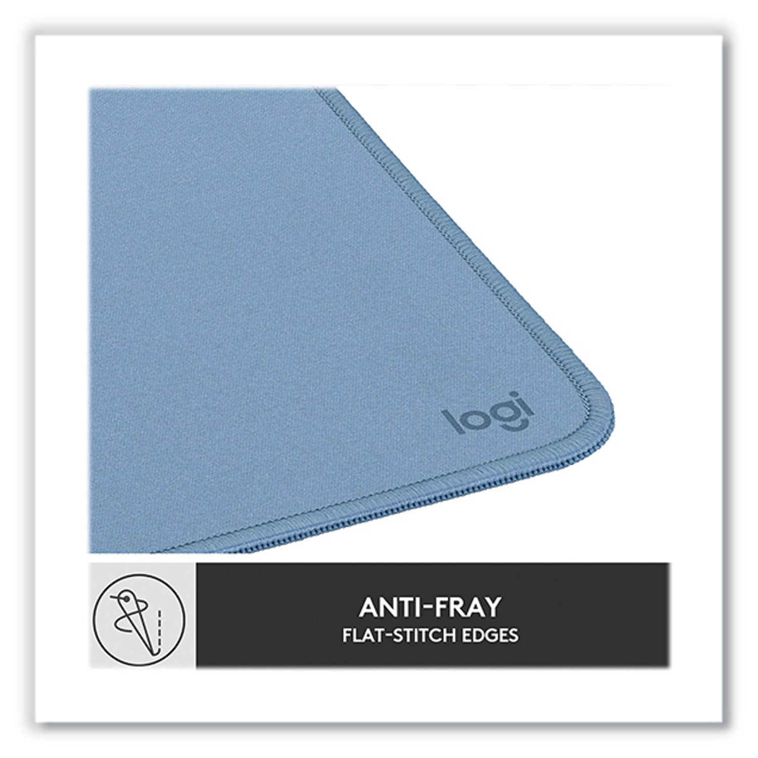 Logitech® Studio Series Non-Skid Mouse Pad, 7.9 x 9.1, Blue Gray