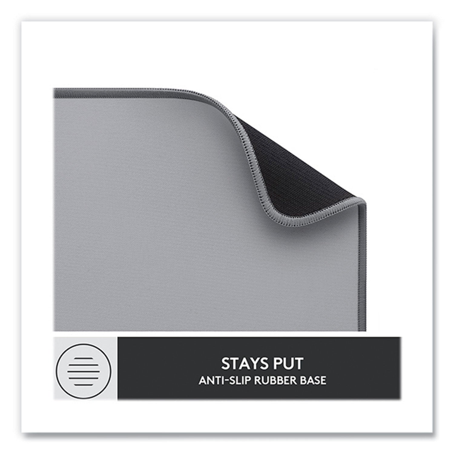 Logitech® Studio Series Polyester Desk Mat, 27.5 x 11.8, Mid Gray