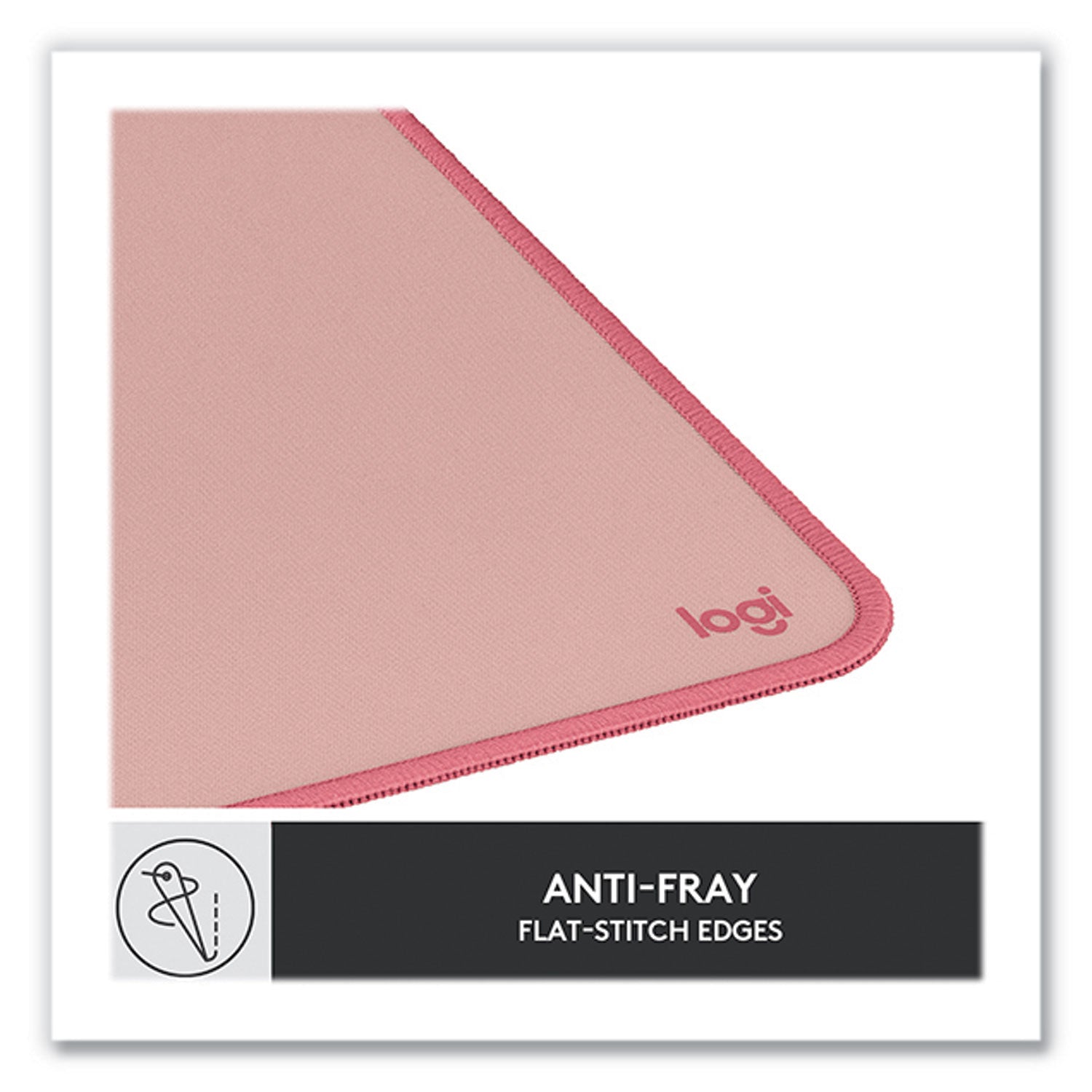 Studio Series Polyester Desk Mat, 27.5 x 11.8, Dark Rose Logitech® Flipcost