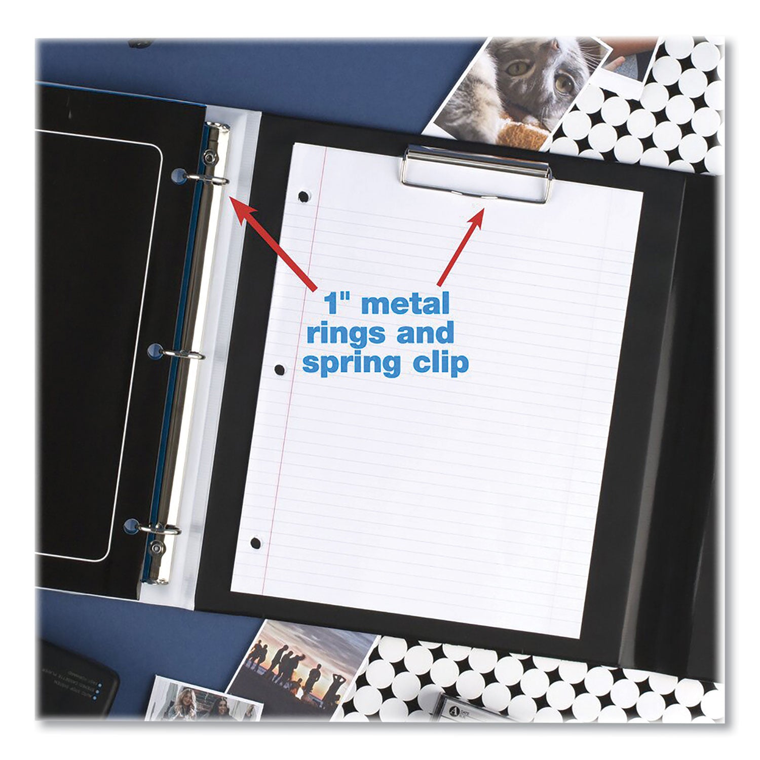 Mead® Trapper Keeper 3-Ring Pocket Binder, 1" Capacity, 11.25 x 12.19, Shapes