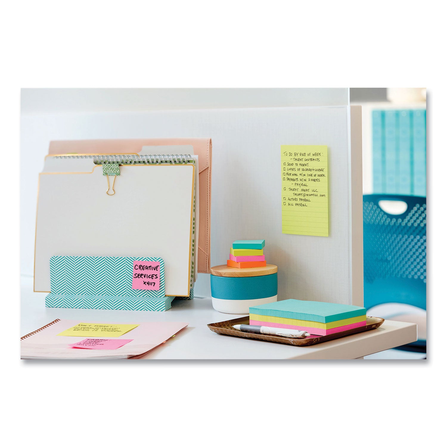 Pads in Supernova Neons Collection Colors, Note Ruled, Cabinet Pack, 4" x 6", 90 Sheets/Pad, 24 Pads/Pack Post-it® Notes Super Sticky Flipcost