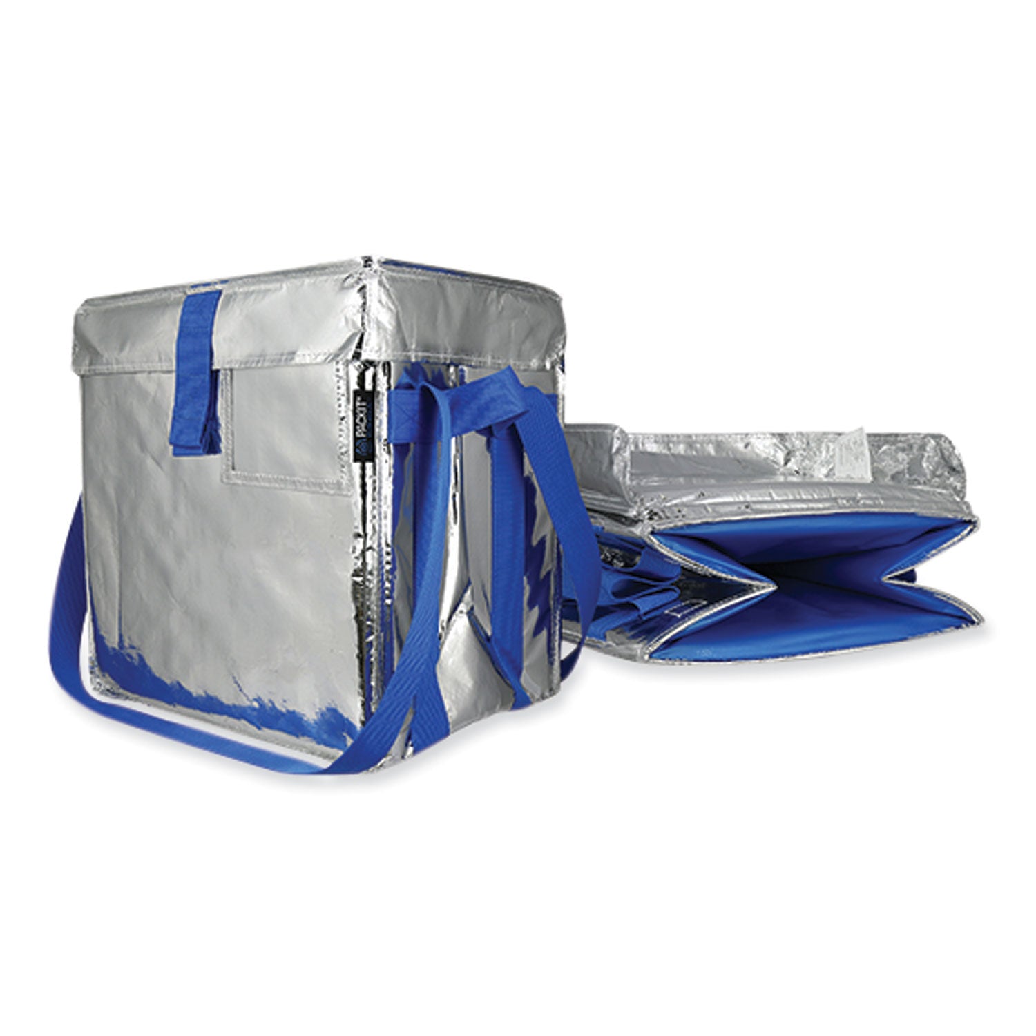 PackIt® Fresh Eco Freeze Tote, 13.5 x 9 x 13, Silver/Blue, 4/Carton