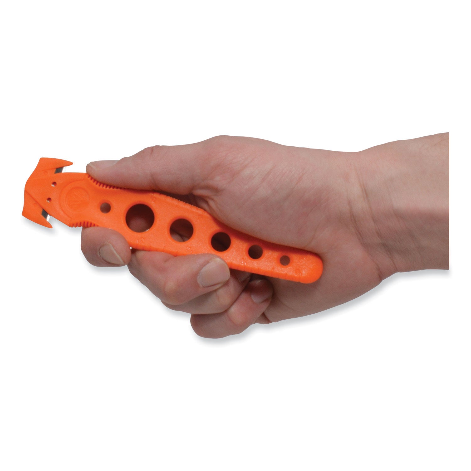 Westcott® Safety Cutter, 1.2" Blade, 5.75" Plastic Handle, Orange, 5/Pack