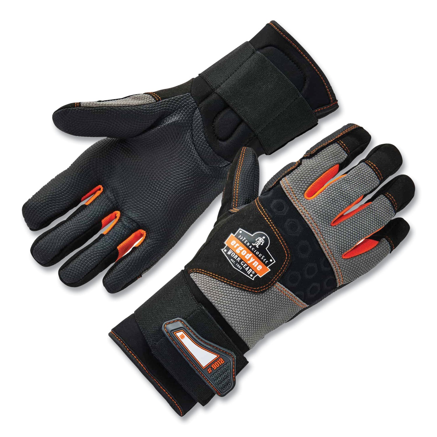 ProFlex 9012 Certified AV Gloves + Wrist Support, Black, X-Large, Pair