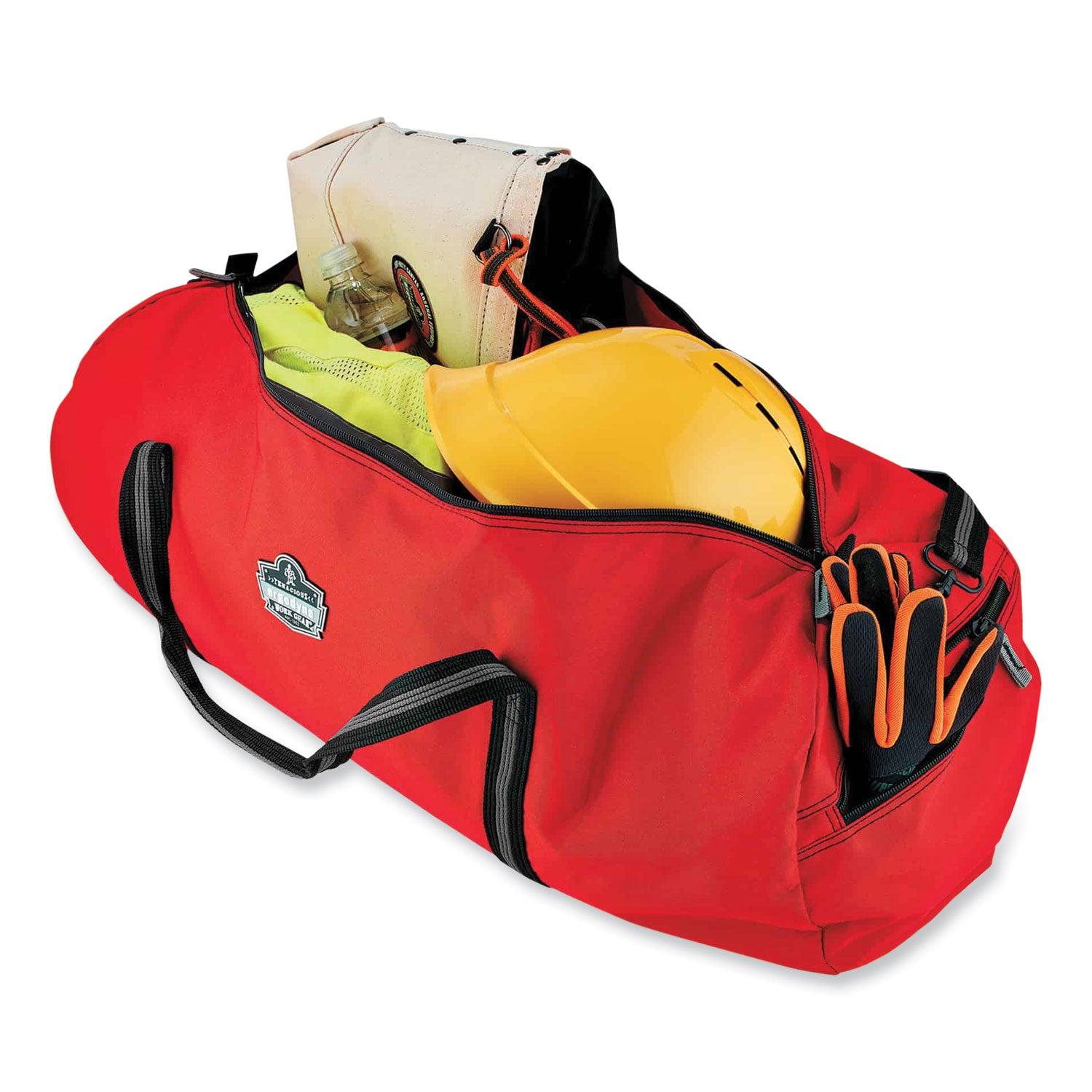 Ergodyne® Arsenal 5020 Gear Duffel Bag, Nylon, Medium, 13 x 28.5 x 13, Red