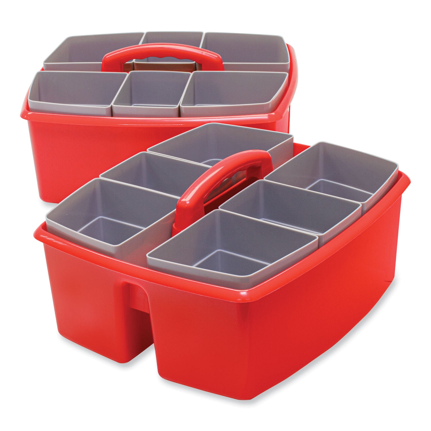 Large Caddy with Sorting Cups, Red, 2/Carton Storex Flipcost