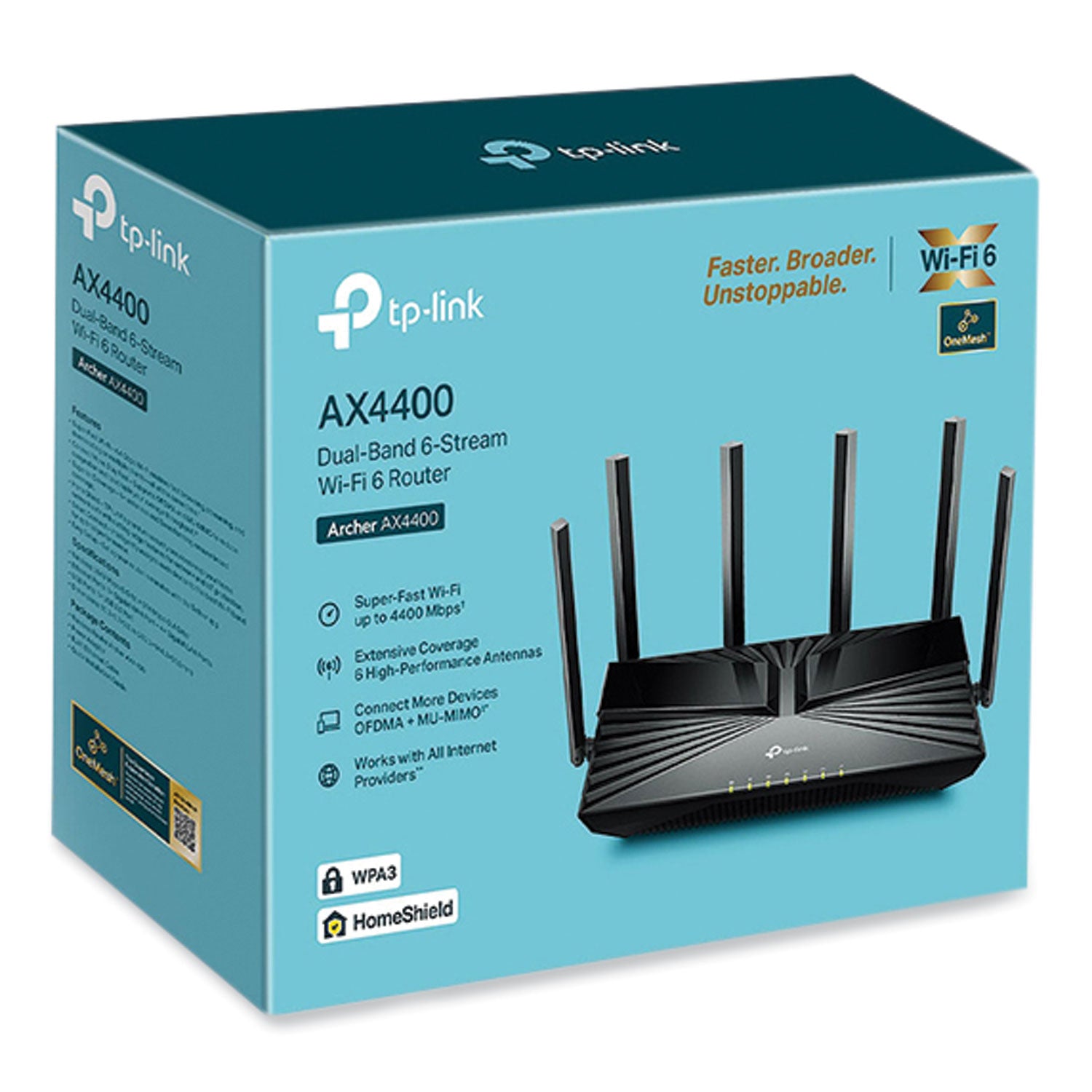 TP-Link Archer AX4400 Wireless and Ethernet Router, 5 Ports, Dual-Band 2.4 GHz/5 GHz