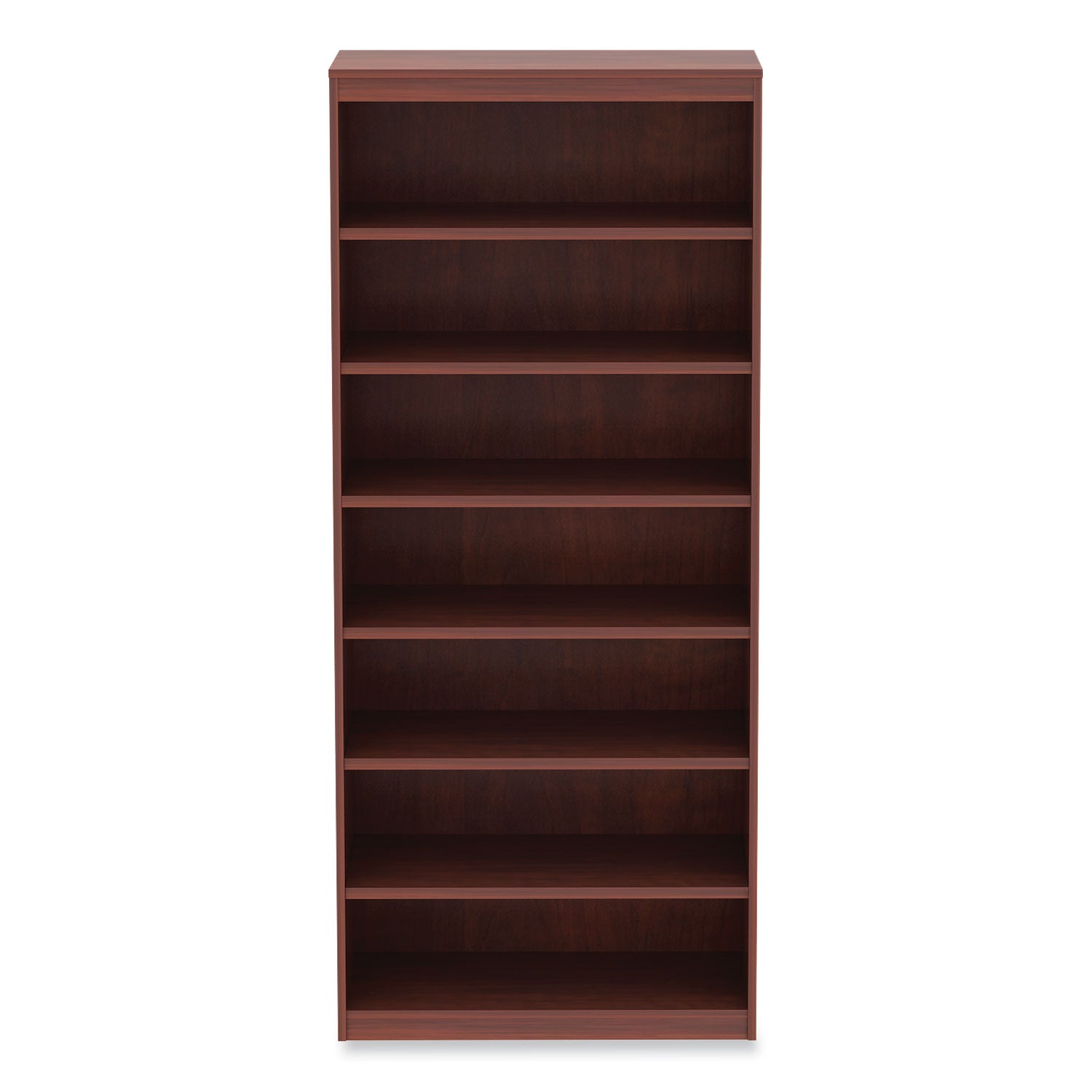 Alera® Alera Valencia Series Square Corner Bookcase, Seven-Shelf, 35.63w x 11.81d x 83.86h, Cherry