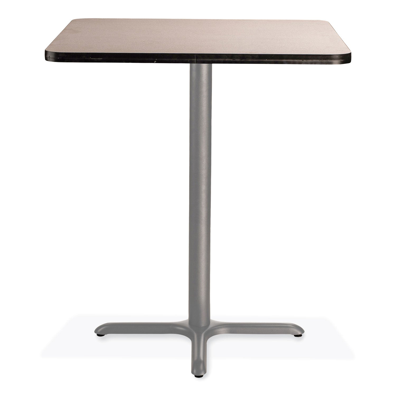 NPS® Cafe Table, 36w x 36d x 42h, Square Top/X-Base, Gray Nebula Top, Gray Base