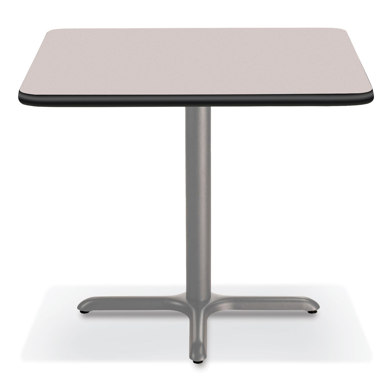 NPS® Cafe Table, 36w x 36d x 30h, Square Top/X-Base, Gray Nebula Top, Gray Base