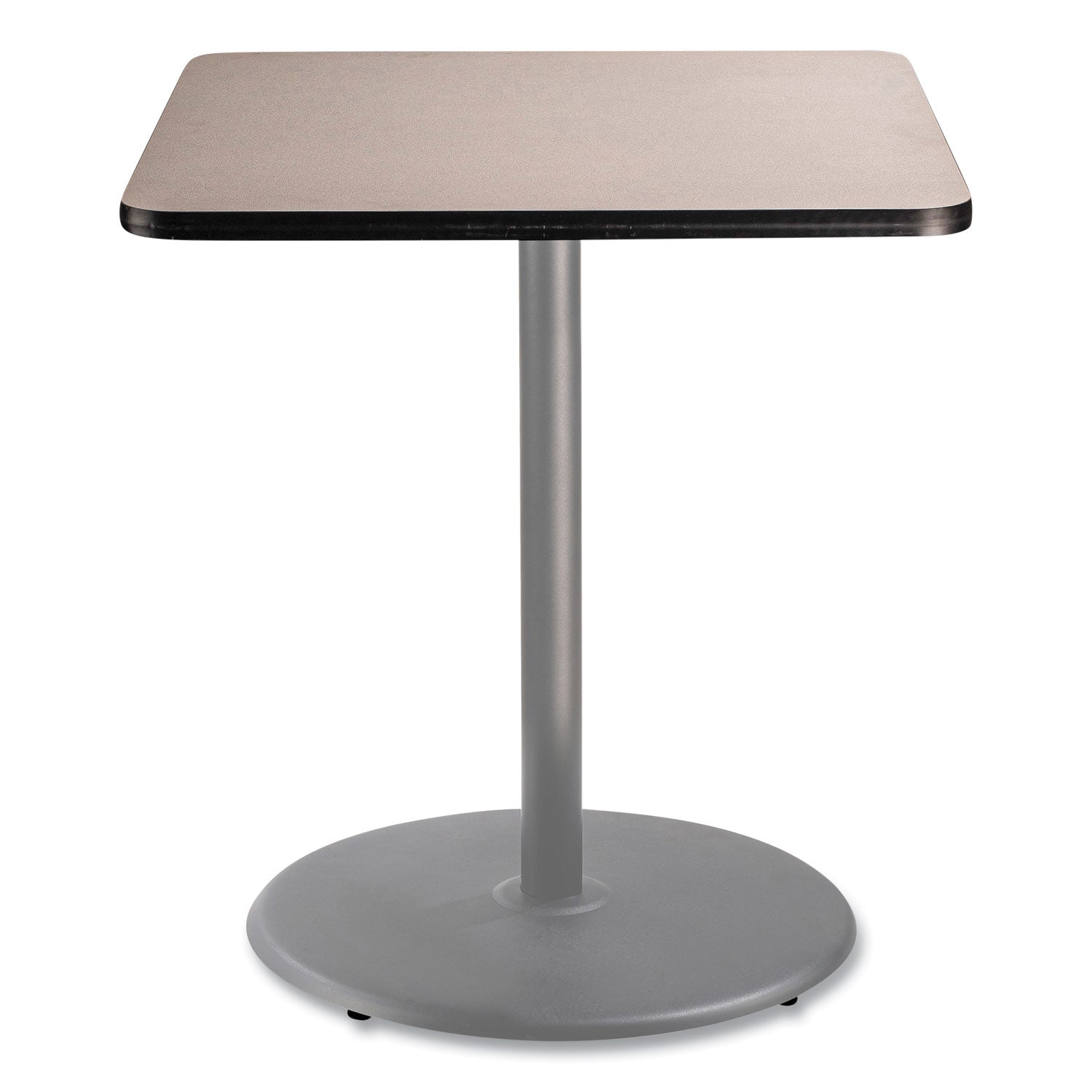 NPS® Cafe Table, 36w x 36d x 42h, Square Top/Round Base, Gray Nebula Top, Gray Base