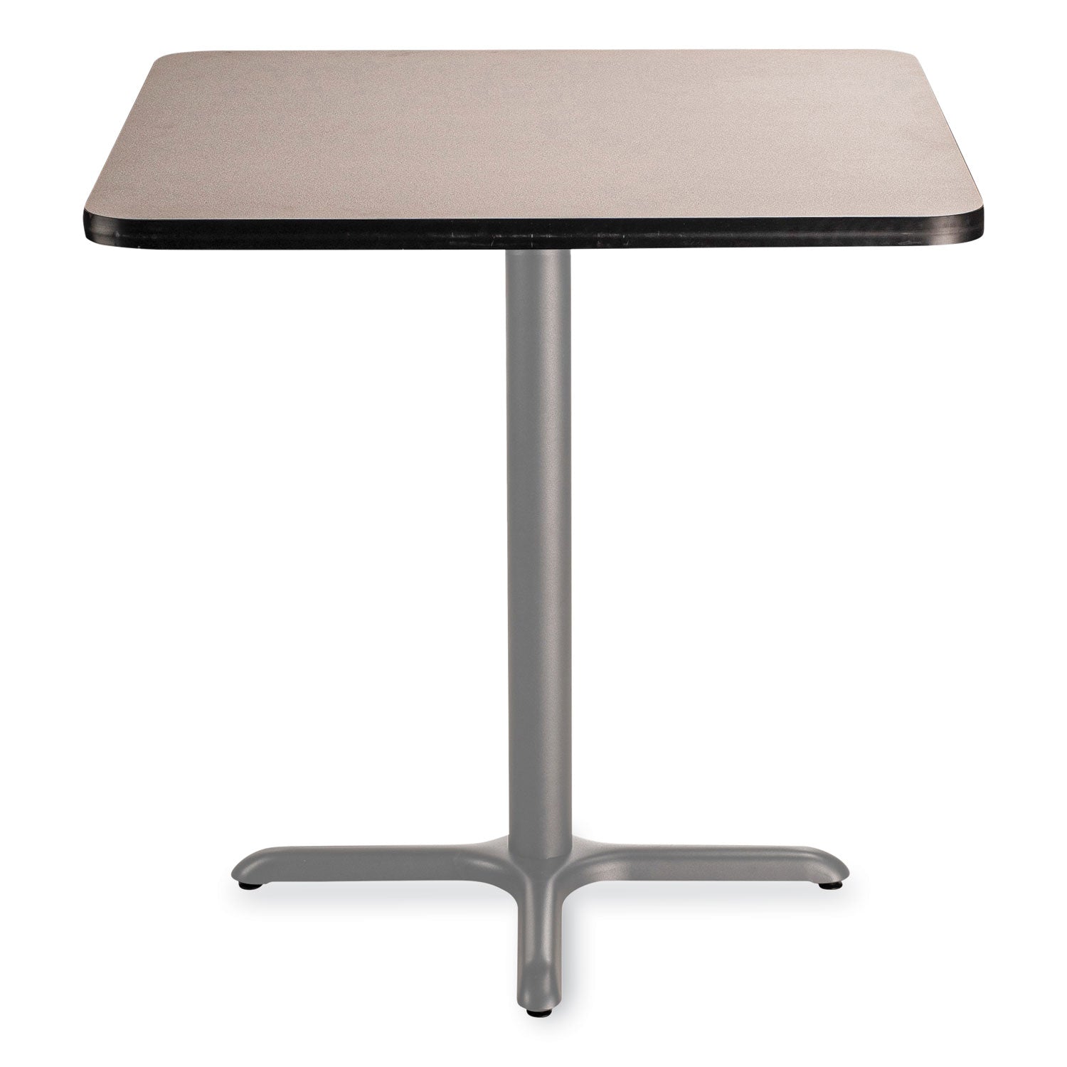 NPS® Cafe Table, 36w x 36d x 36h, Square Top/X-Base, Gray Nebula Top, Gray Base