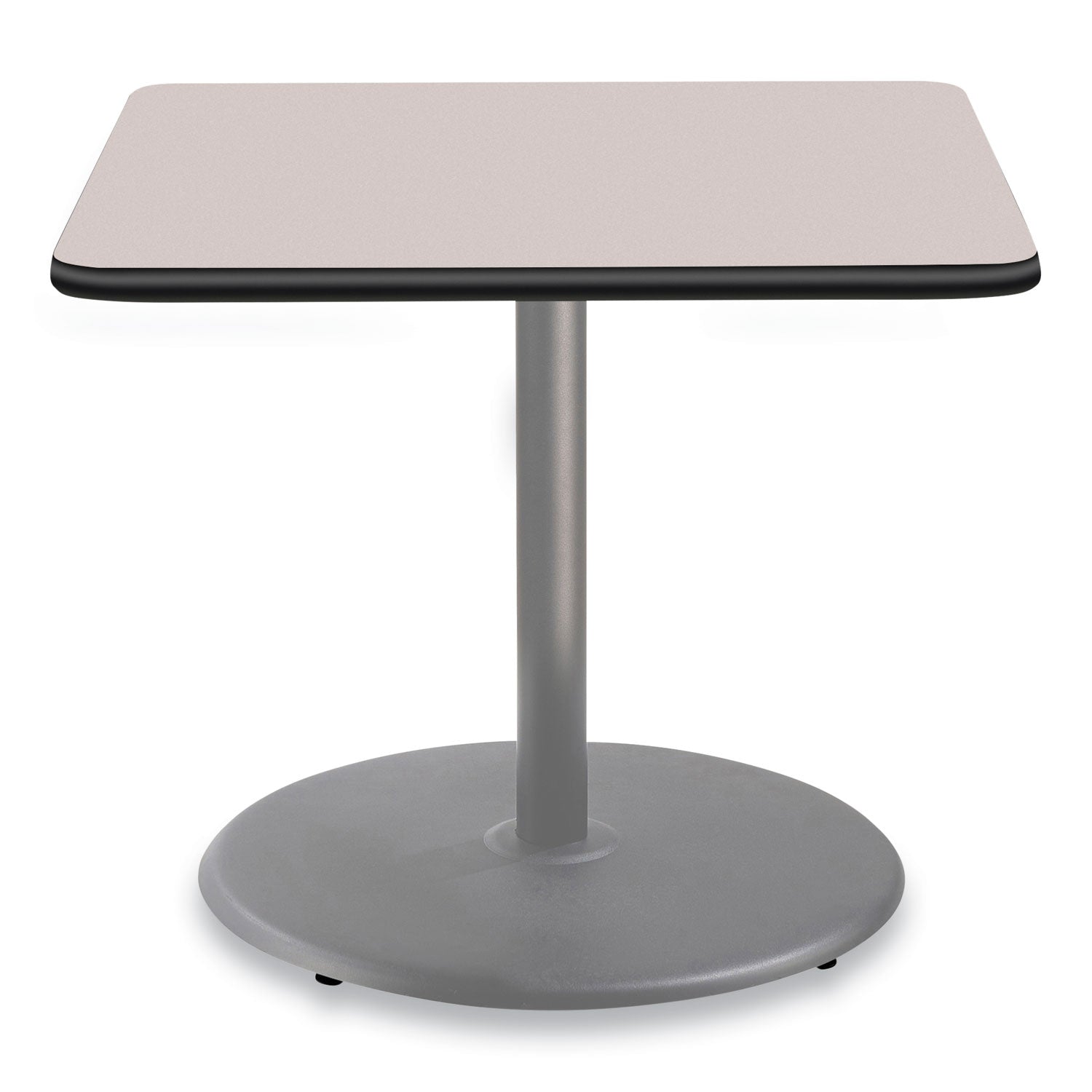 NPS® Cafe Table, 36w x 36d x 30h, Square Top/Round Base, Gray Nebula Top, Gray Base