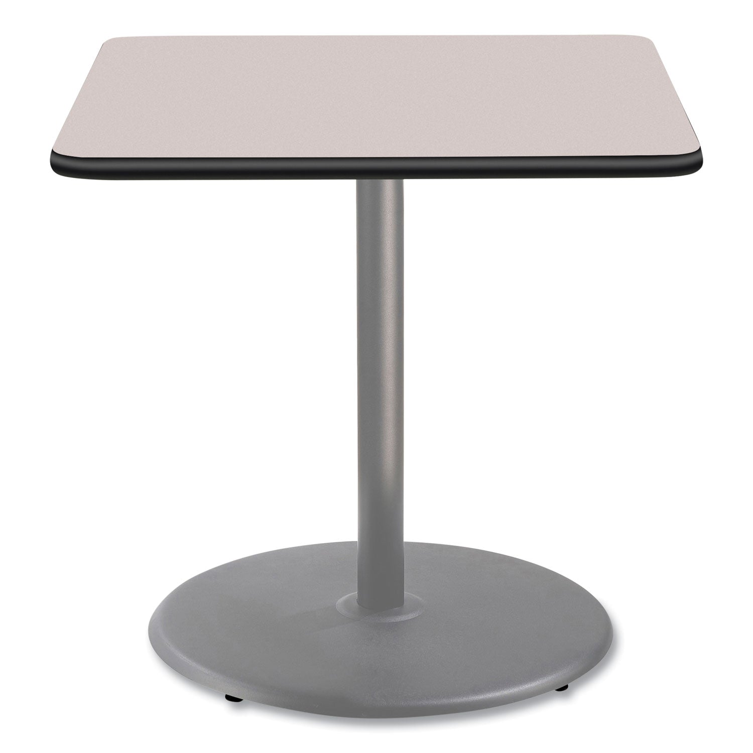 NPS® Cafe Table, 36w x 36d x 36h, Square Top/Round Base, Gray Nebula Top, Gray Base