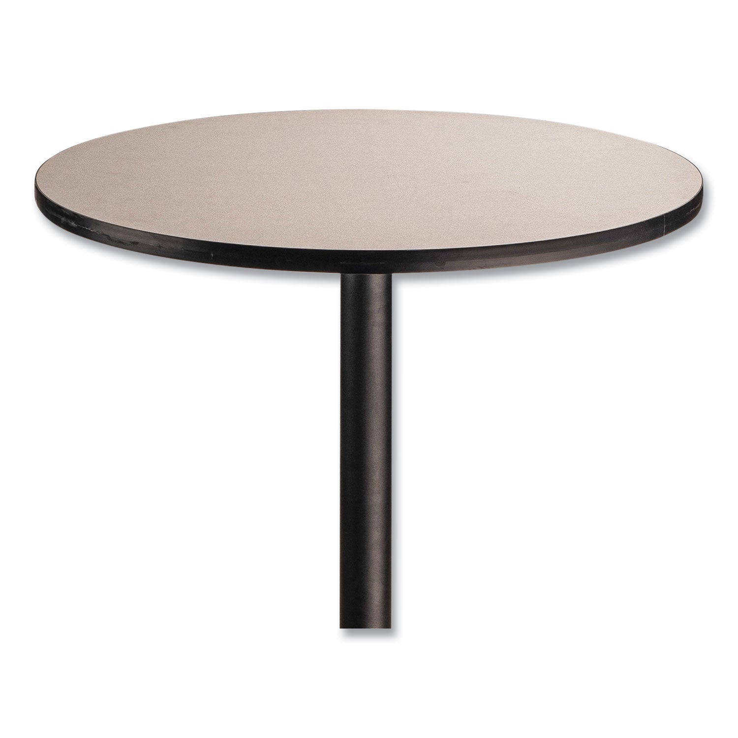 NPS® Cafe Table, 36" Diameter x 30h, Round Top/Base, Gray Nebula Top, Black Base