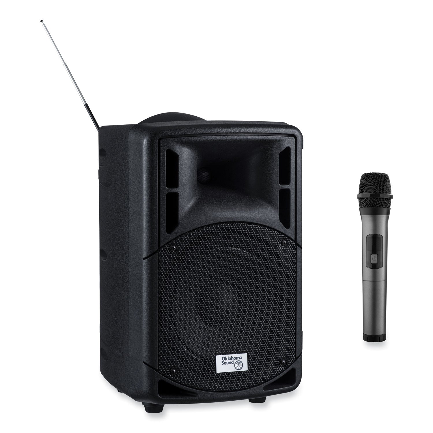 Oklahoma Sound® Wireless PA System with Wireless Handheld Microphone, 40 W, Black