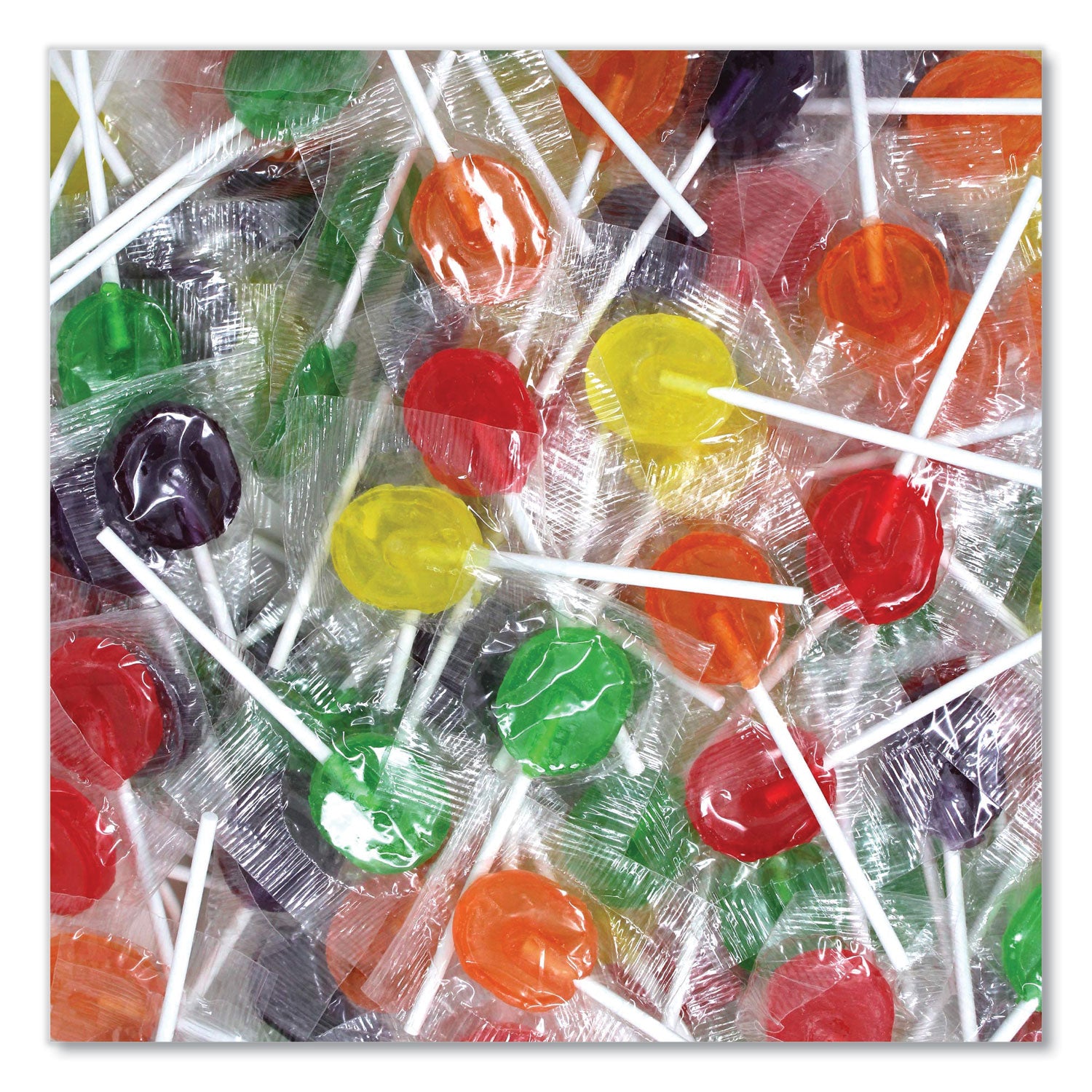 Office Snax® Lick Stix Suckers, Randomly Assorted Flavors, 1.85 lb/Bag