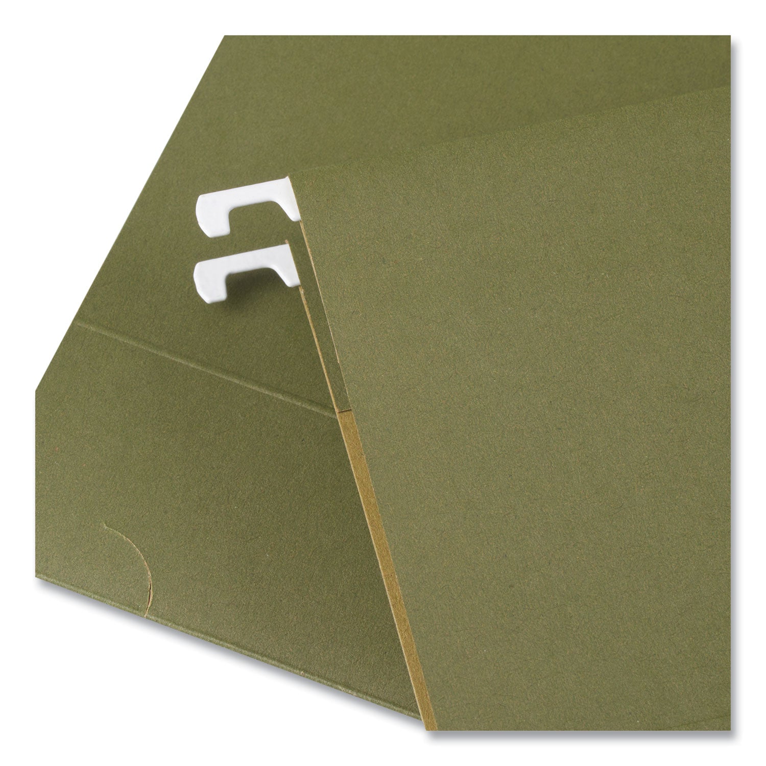 Universal® Hanging File Folders, Legal Size, 1/5-Cut Tabs, Standard Green, 50/Carton