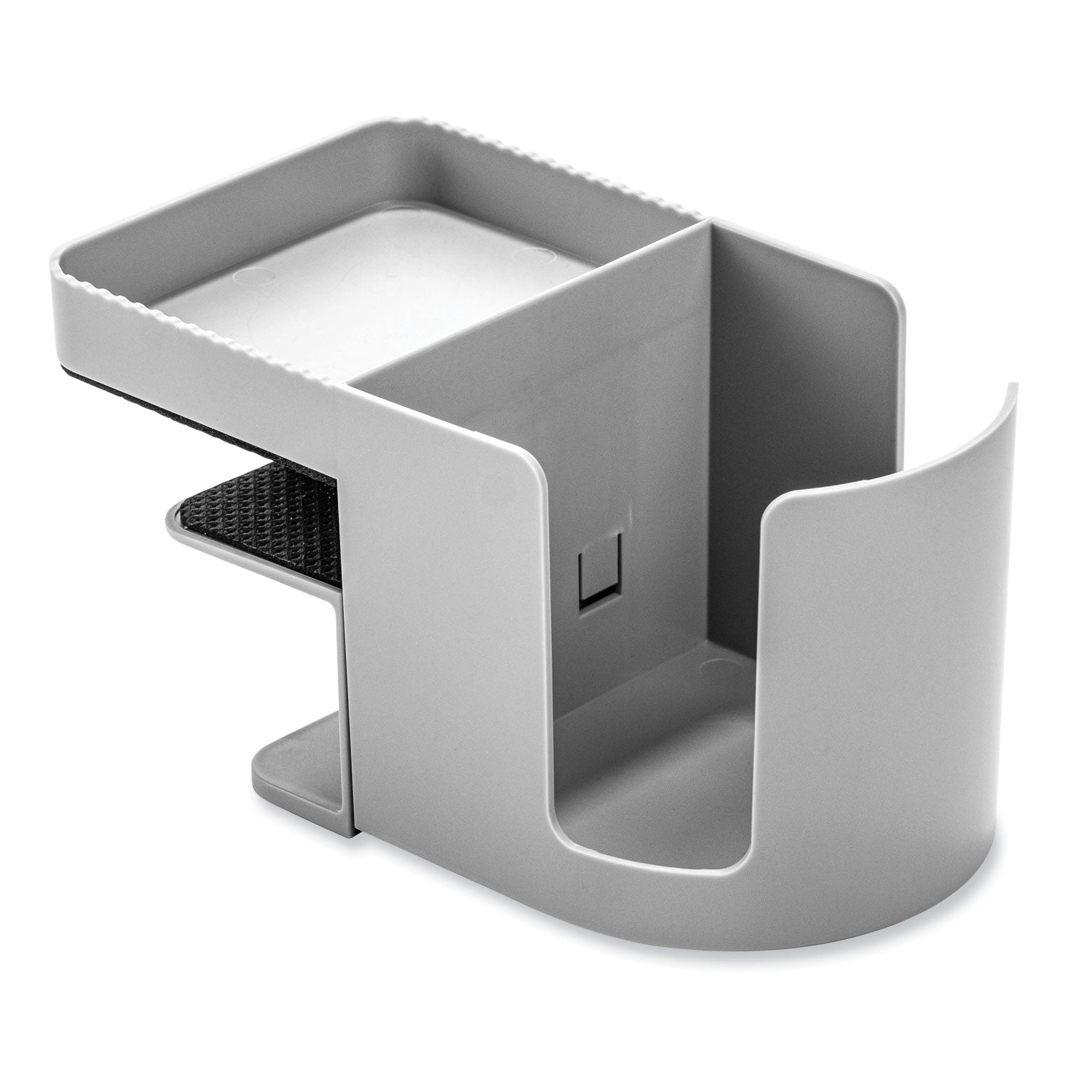 deflecto® Standing Desk Cup Holder Organizer, Two Sections, 3.94 x 7.04 x 3.54, Gray