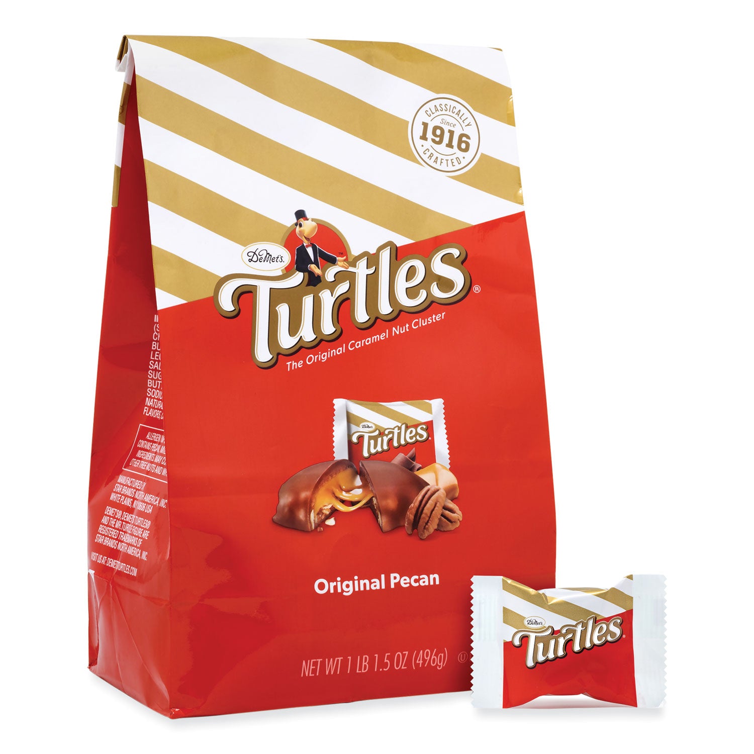 Original Turtle Bites, Original Pecan, 1 lb, 1.5 oz Bag DeMet's Flipcost