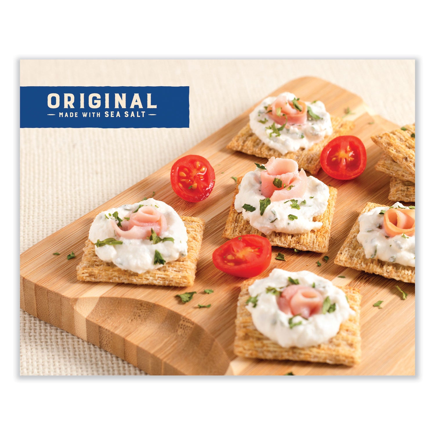 Triscuit Crackers Original with Sea Salt, 8.5 oz Box, 4 Boxes/Pack