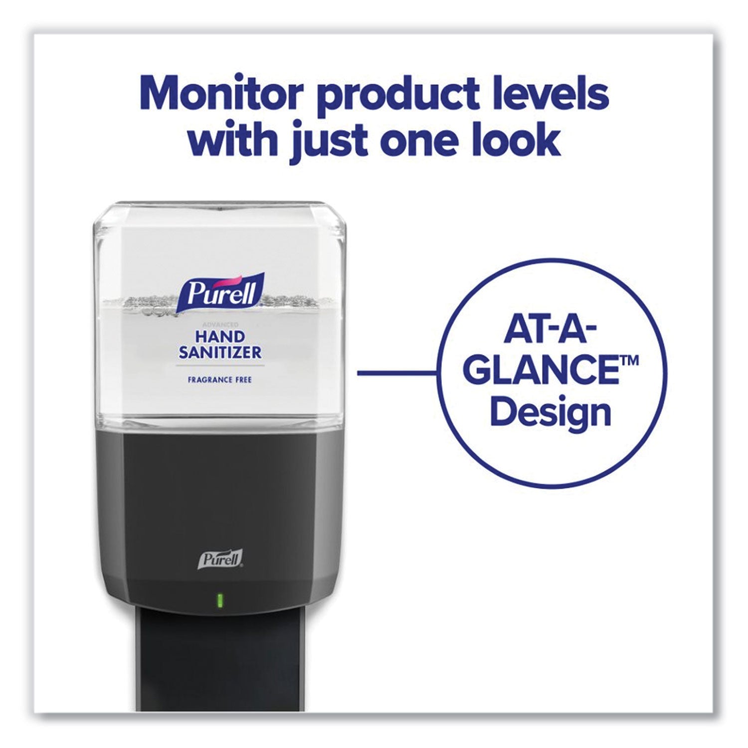 PURELL® ES8 Touch Free Hand Sanitizer Dispenser, 1,200 mL, 5.25 x 8.56 x 12.13, Graphite