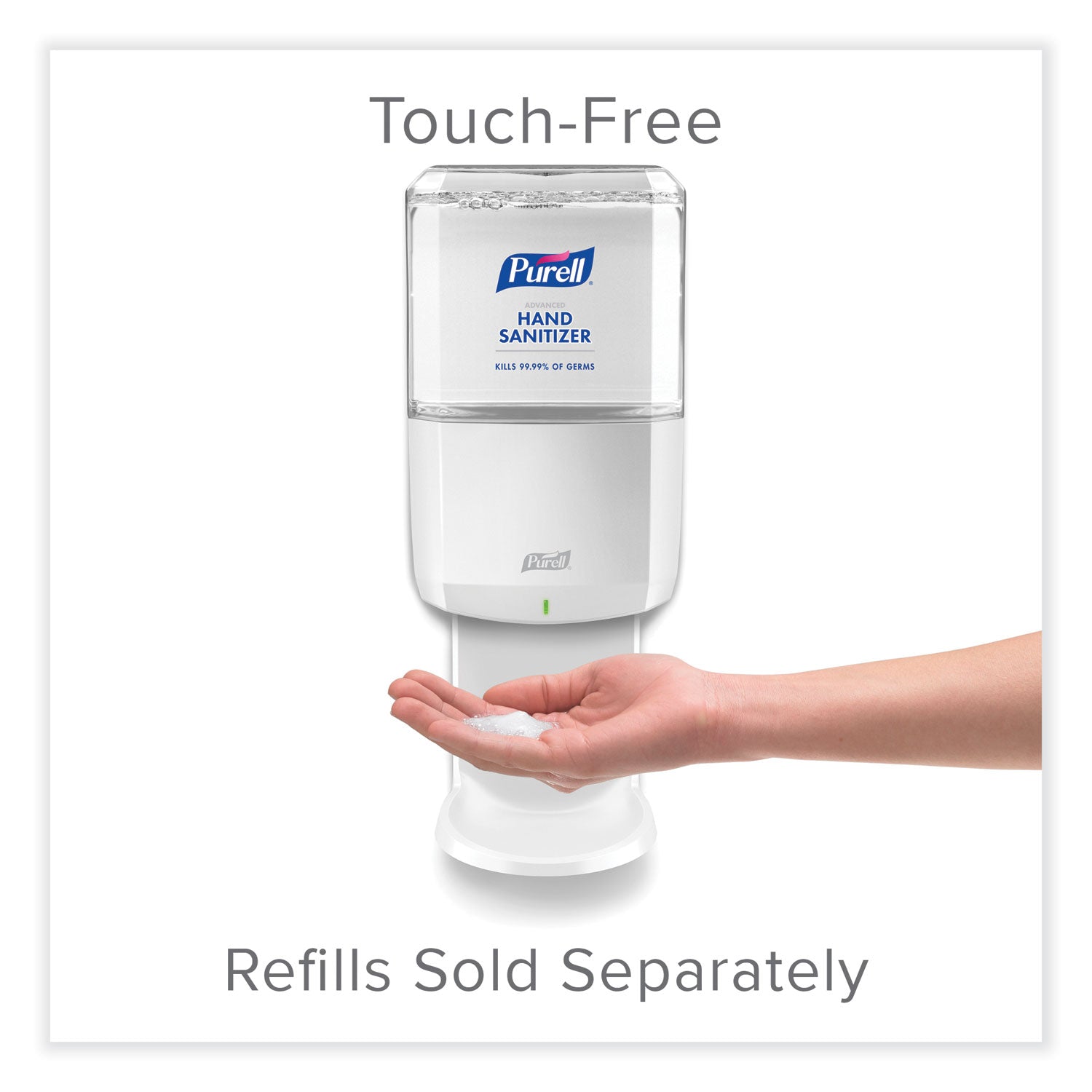 PURELL® ES8 Touch Free Hand Sanitizer Dispenser, 1,200 mL, 5.25 x 8.56 x 12.13, White