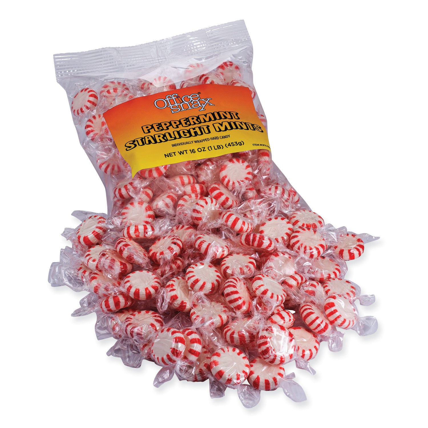 Office Snax® Candy Assortments, Starlight Peppermint Candy, 1 lb Bag