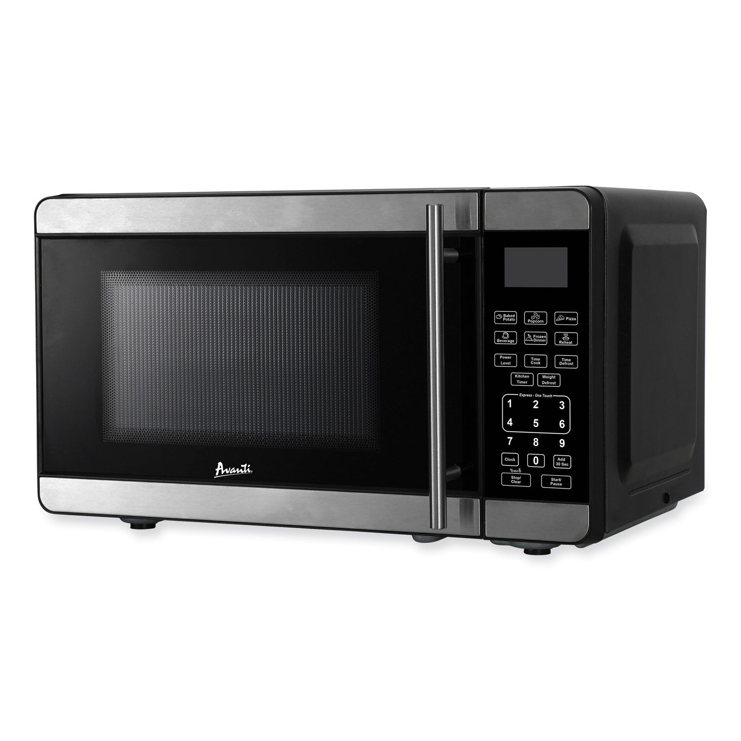 Avanti 0.7 Cubic Foot Microwave Oven, 700 Watts, Stainless Steel/Black