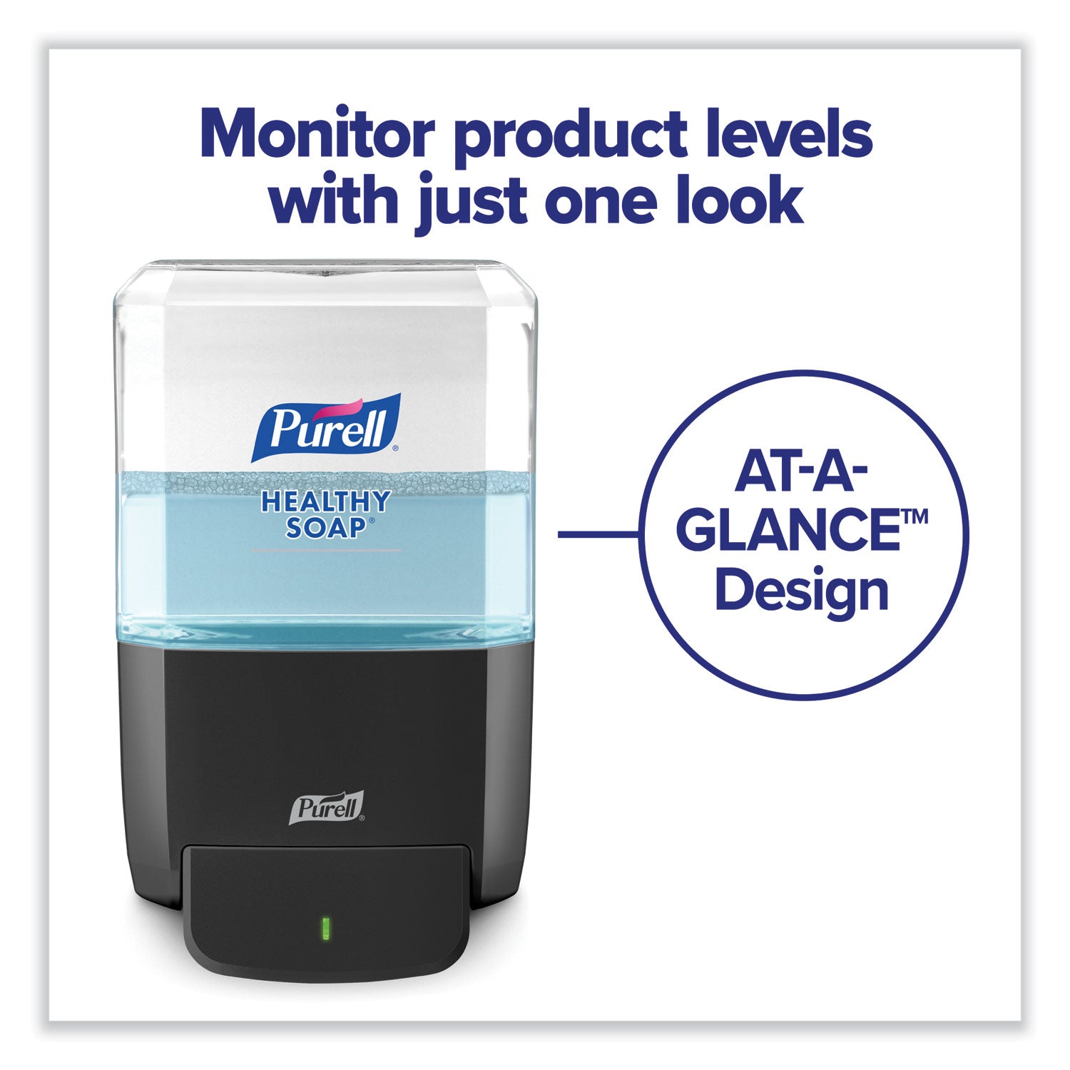 PURELL® ES4 Soap Push-Style Dispenser, 1,200 mL, 4.88 x 8.8 x 11.38, Graphite