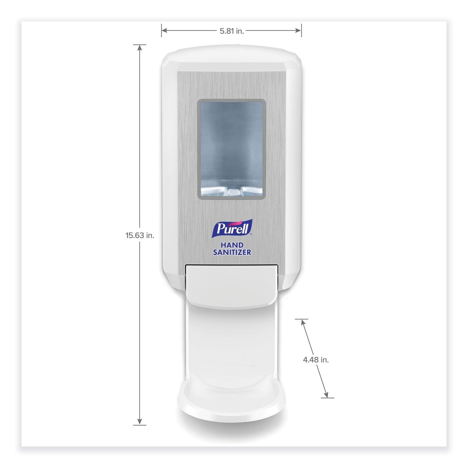 PURELL® CS4 Hand Sanitizer Dispenser, 1,200 mL, 6.12 x 4.48 x 10.81, White