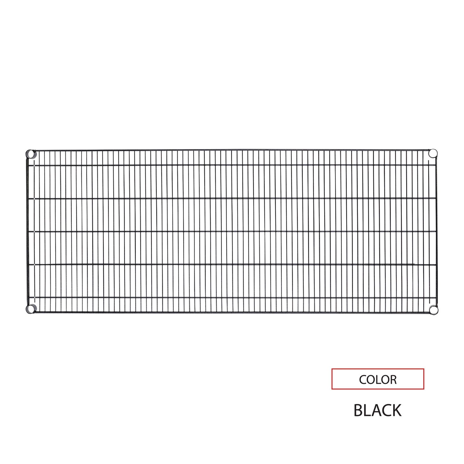 Alera® Industrial Wire Shelving Extra Wire Shelves, 48w x 24d, Black, 2 Shelves/Carton